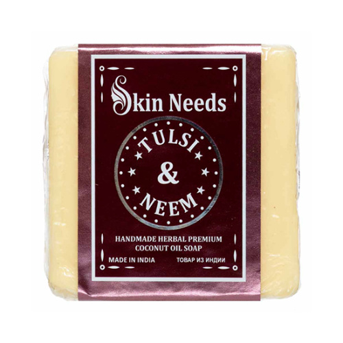 Мыло с Базиликом, Нимом и кокосовым маслом (Soap Tulsi Neem with coconut oil) 100 г, Skeen Needs